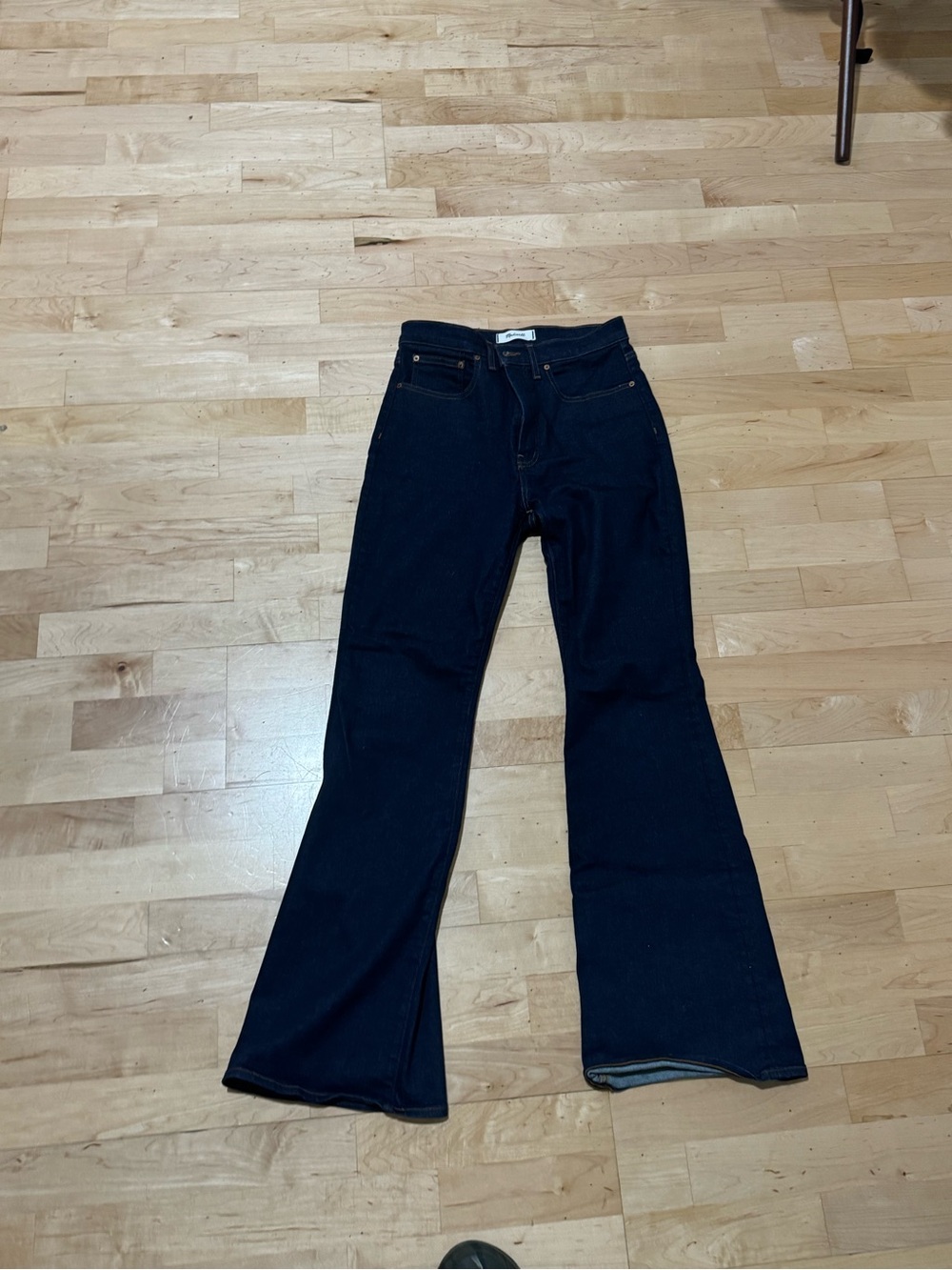 Madewell Dark Blue Flare Jeans - Picture 6 of 12
